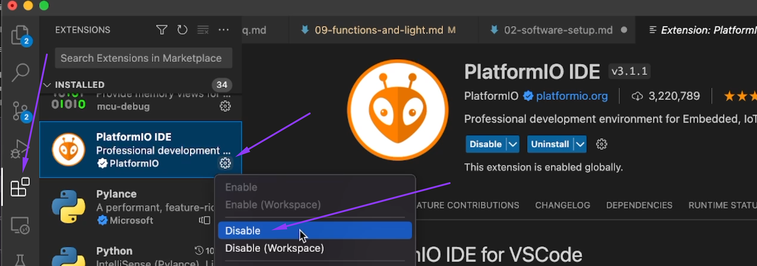 PlatformIO IDE Extension