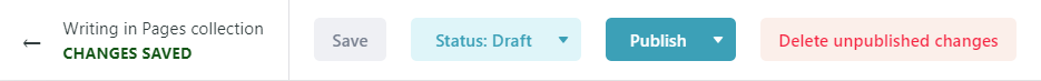 Draft status example