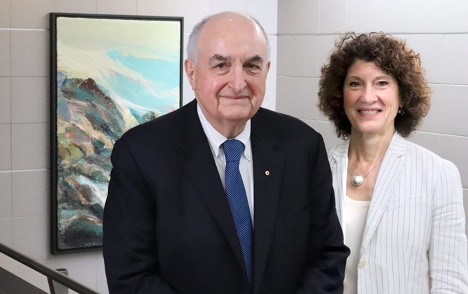 Michael and Laurie McRobbie visit ANU
