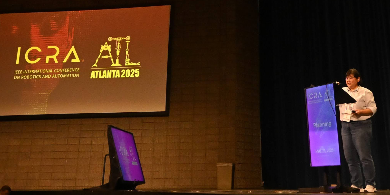 Professor Hanna Kurniawati delivers a keynote at ICRA'25