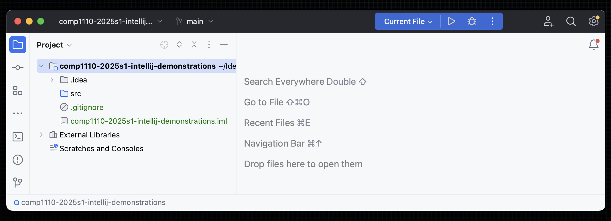 folders for a new project