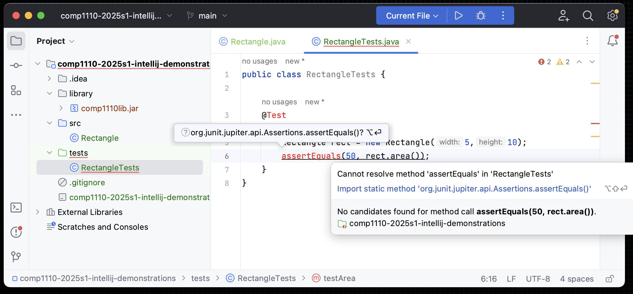IntelliJ import suggestions